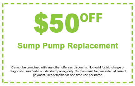 Discounts on Sump Pump Replacement & Storm Drain Repair